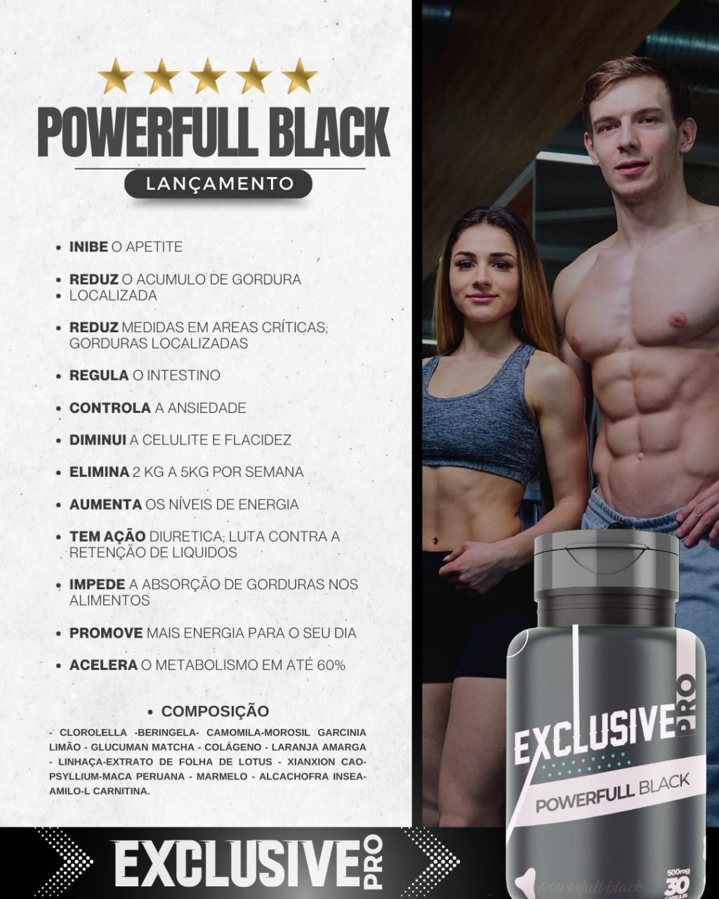 Powerfull Black – Termogênico Ultra Potente para Emagrecimento Rápido - Imagem 2